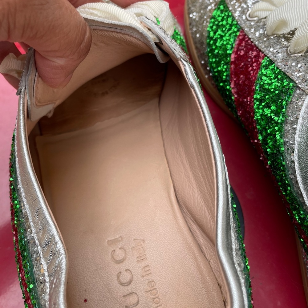 Gucci Web Accent Colorblock Pattern Sneakers - image 6